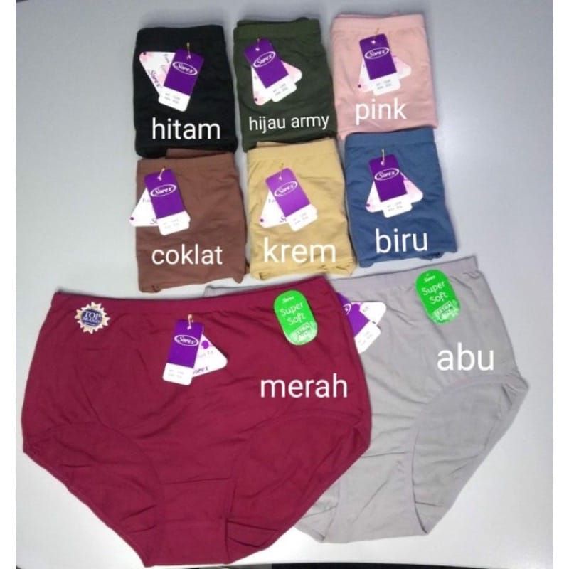 Celana Dalam Wanita CD Sorex Basic 1248 Super Soft Extra Size Jumbo Harga Per 1 pieces