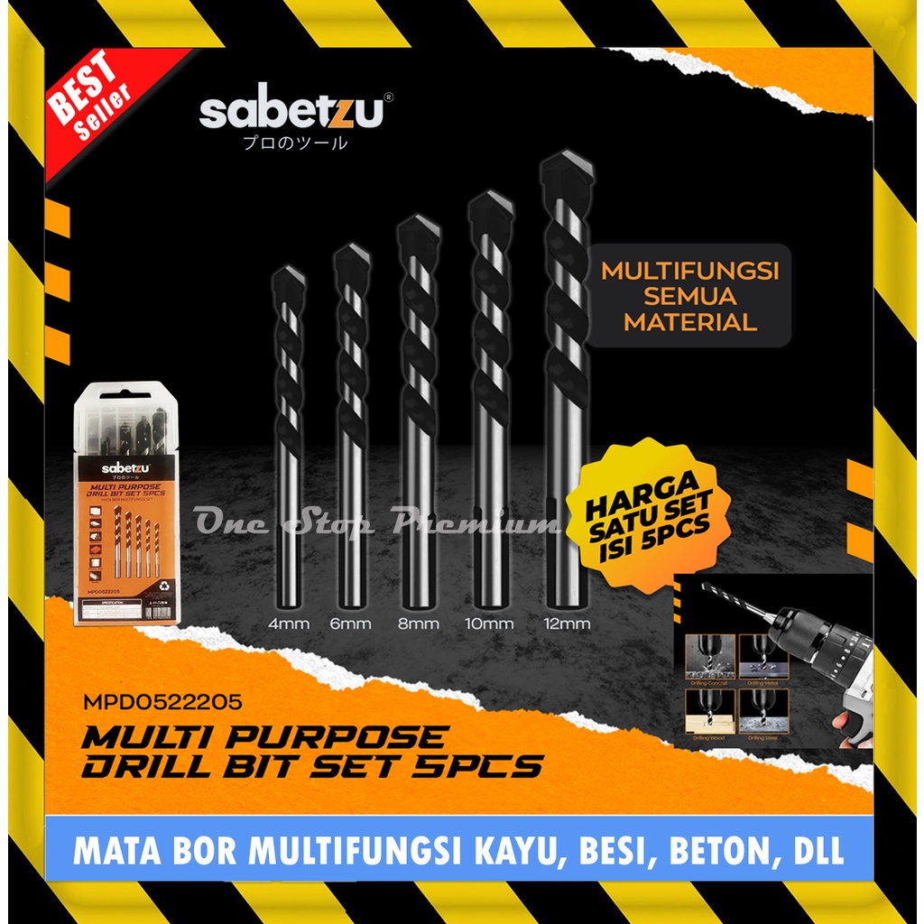 KEPALA MATA BOR MULTI FUNGSI MULTIFUNGSI MULTIMATERIAL SERBAGUNA DRILL BITS SET PREMIUM UNTUK KAYU B