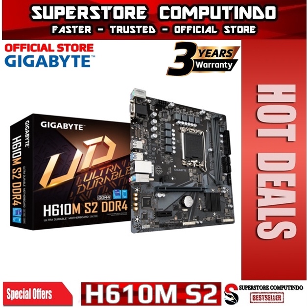 Motherboard GIGABYTE H610M S2 DDR4 (LGA1700, H610, DDR4, USB3.2)