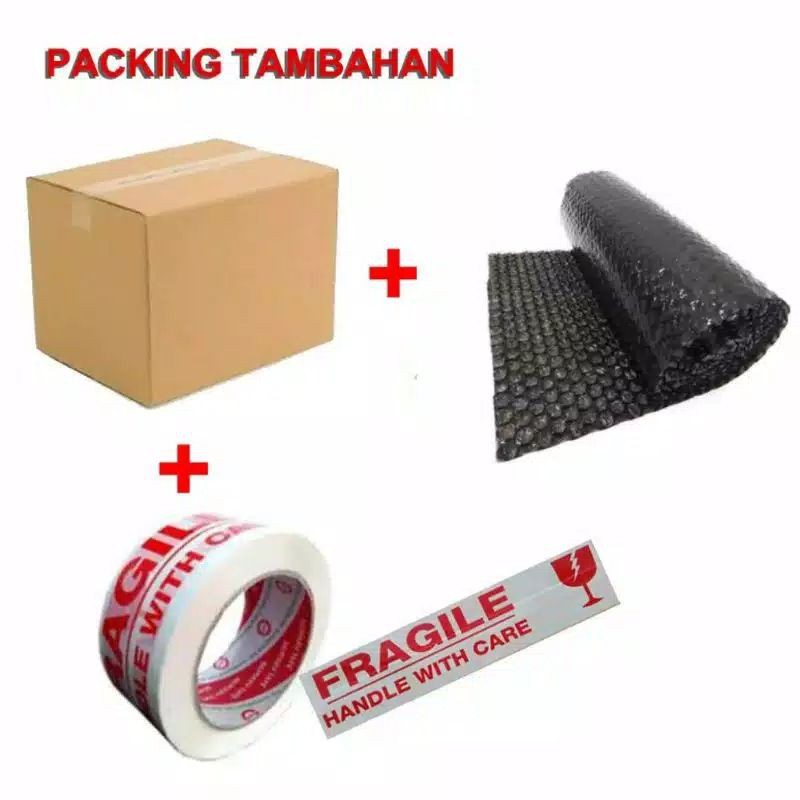 

Double Extra bubble warp Tambahan packing dus+fragile+bubble