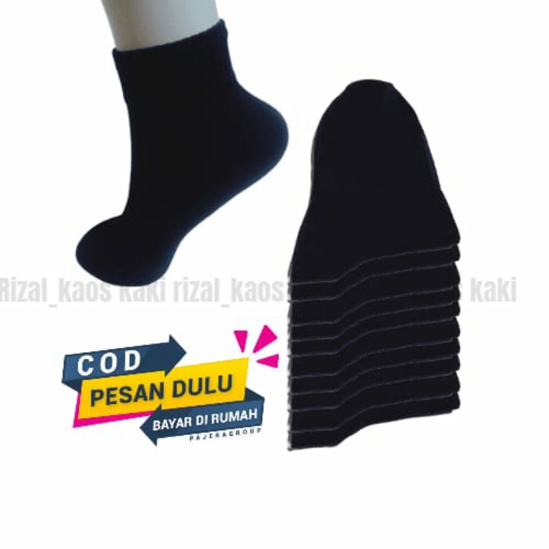 (12 pcs) KAOS KAKI SPORT PENDEK POLOS KAOS KAKI OLAH RAGA KAOS KAKI MATA KAKI POLOS