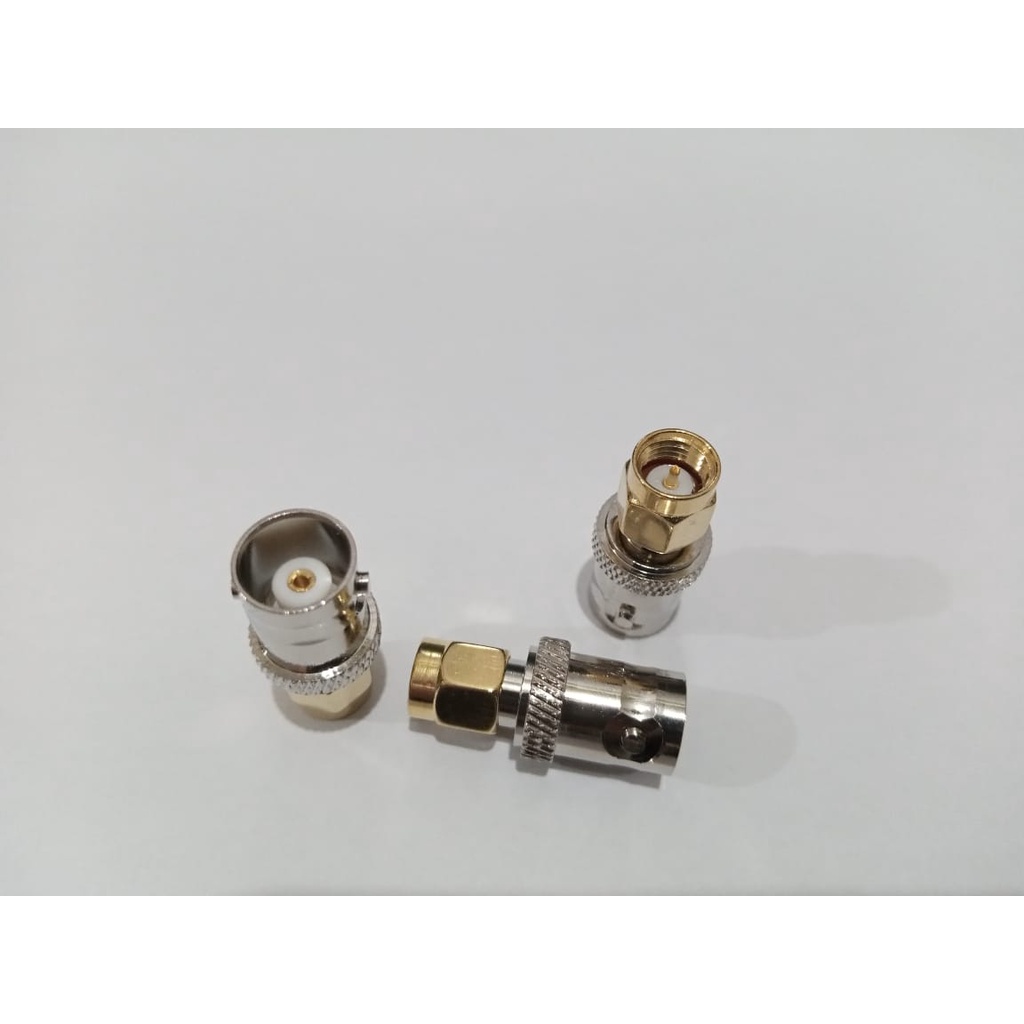 Konektor SMA male to BNC female hitam black HT weierwei vev V8 7000 SMP yaesu Kenwood baofeng uv3r