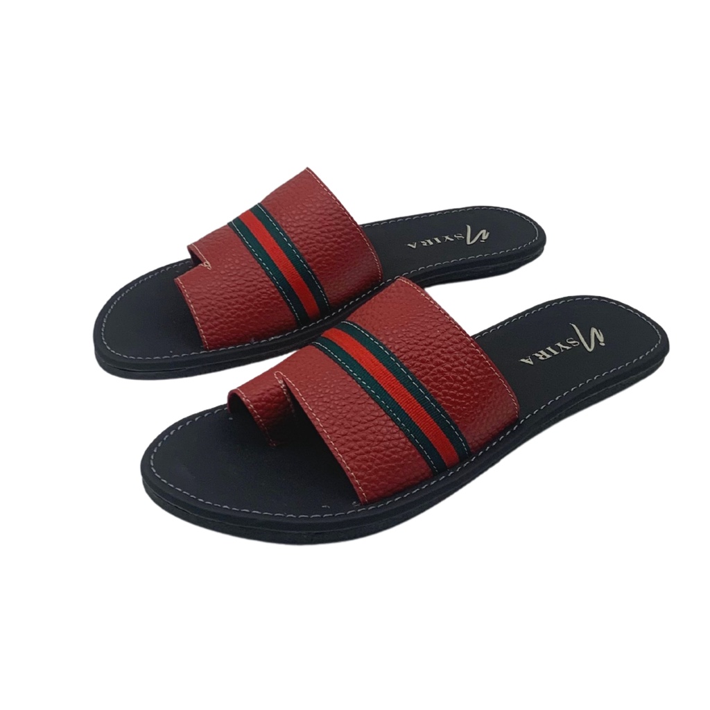 Insyira - Sandal Papirut Wanita Oktrina / Sandal Slop Wanita Non Slip Alas Hitam