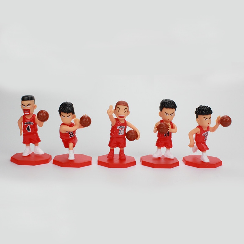 【New】Slam Dunk Hanamichi Sakuragi  Rukawa Kaede Mitsui Hisashi PVC Action Figure Model Gifts Anime