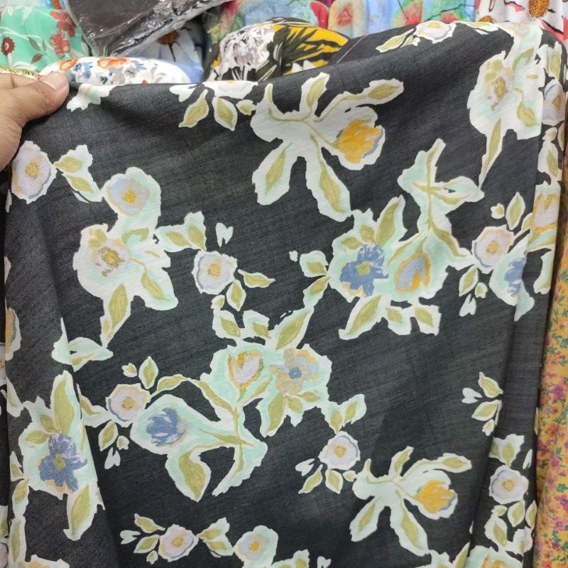 Kain Silky motif | Bahan mukena Silki | Harga per 0,5 meter