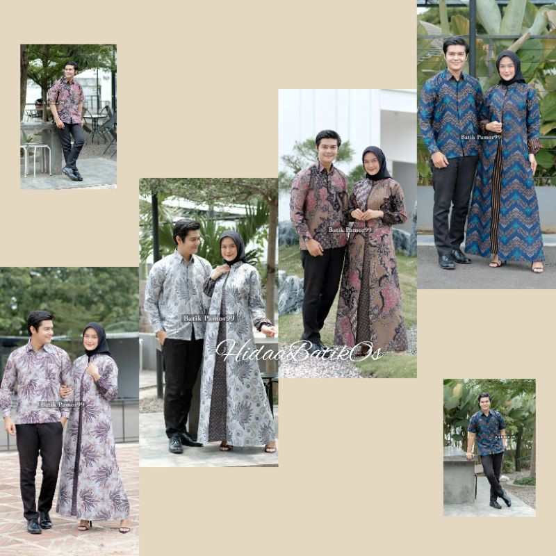 BATIK COUPLE KELUARGA TERBARU / SARIMBIT AYAH IBU ANAK  / BAJU COUPLE LEBARAN GAMIS STANDAR JUMBO BUSUI