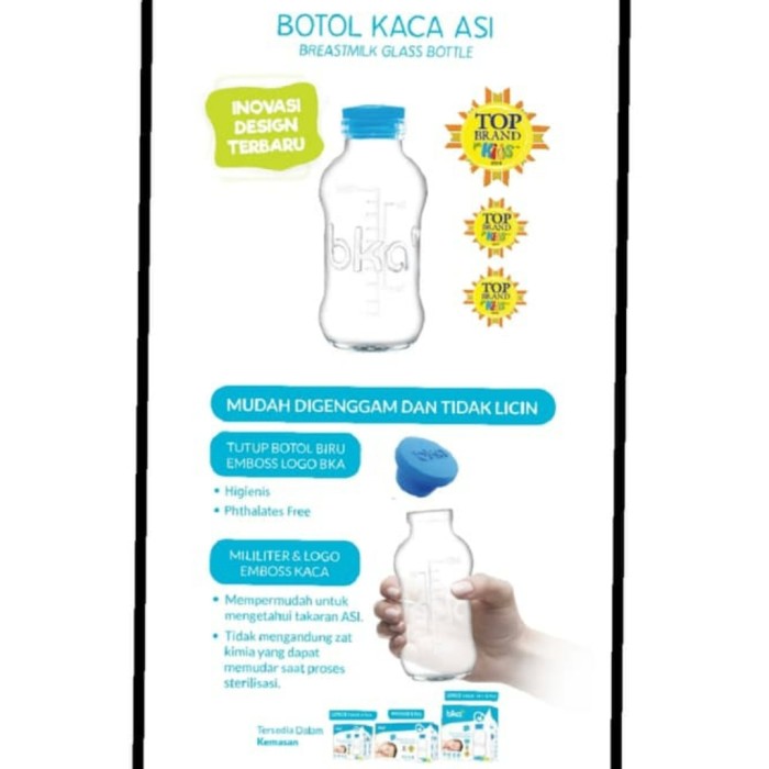 (Free Bubblewrap) BKA Botol Kaca ASI isi 8pcs Botol ASIP