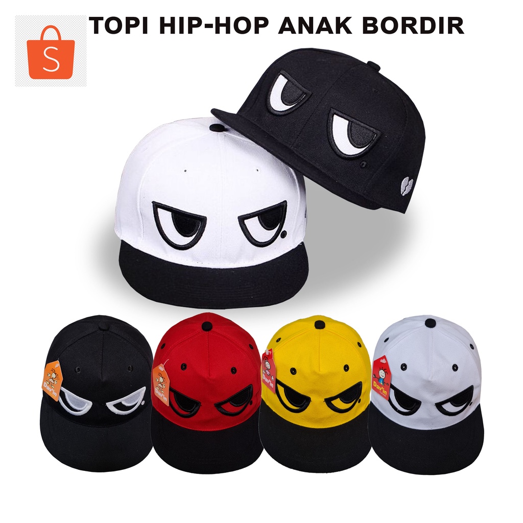 Topi Anak / Topi Anak Hip Hop / Topi Anak Bordir Mata