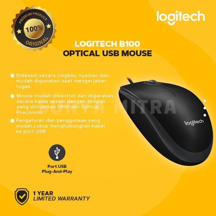 Mouse LOGITECH B100 / B 100 USB