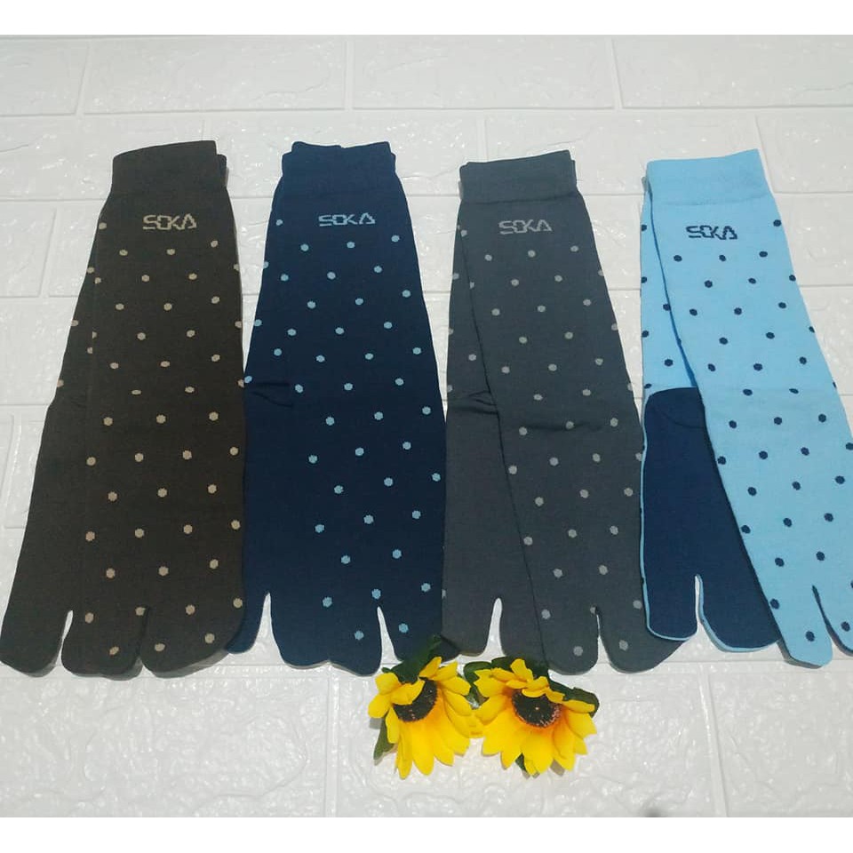 Soka Premium Essentials Polkadot  Kaos Kaki Jempol Motif Polka