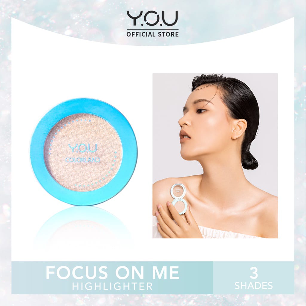 Alny Hijab - You Colorland Focus On Me Highlighter / Glowing Lustrous Effect Silky Powder Texture Highly Reflective Pigment