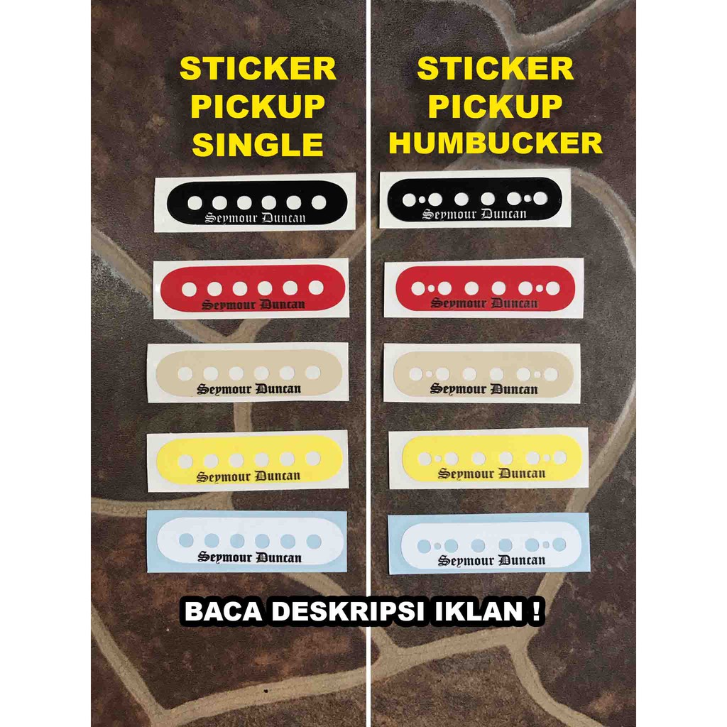 Yellow Single Seymour Duncan Black Winter Pickup Sticker Kuning Gitar Elektrik Cover Pickups Guitar