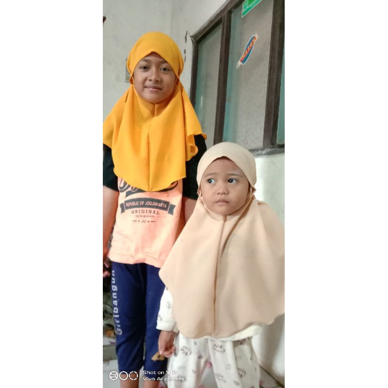 Hijab Maryam anak  tali belakan kisd