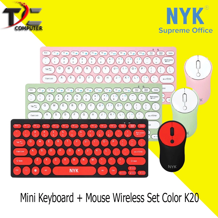 Keyboard Wireless Mouse Optical K20 NYK