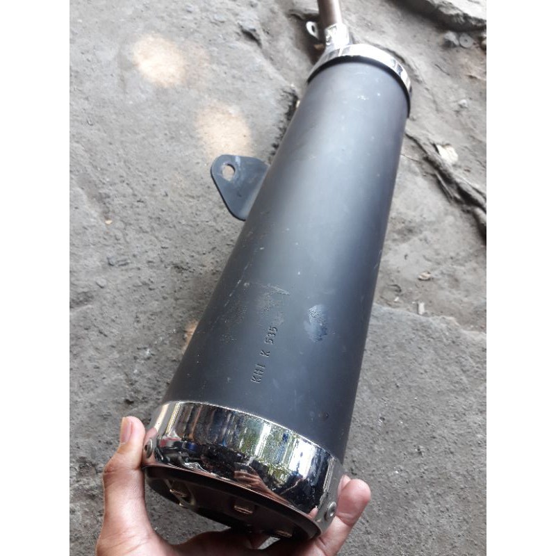 knalpot kawasaki ninja250 ninja 250 ninja karbu original fulset