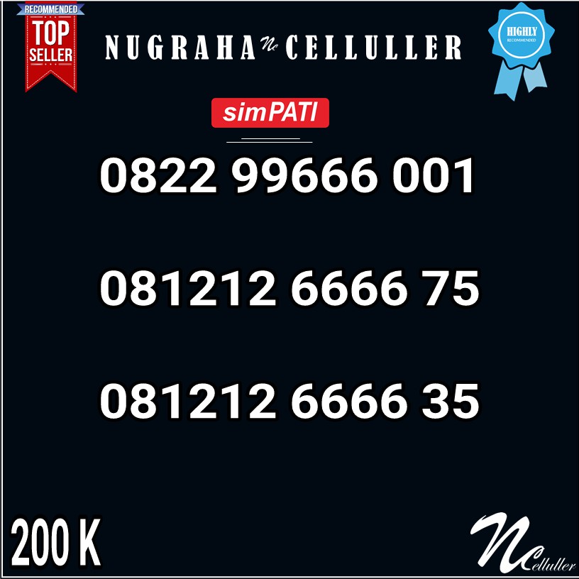 Nomor Cantik Simpati Kwartet 6666 Triple 666 Murah