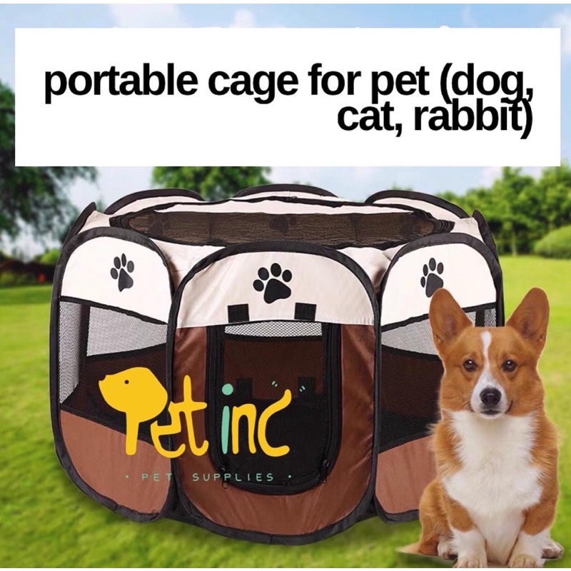 Portable cage for pet (dog, cat, rabbit)