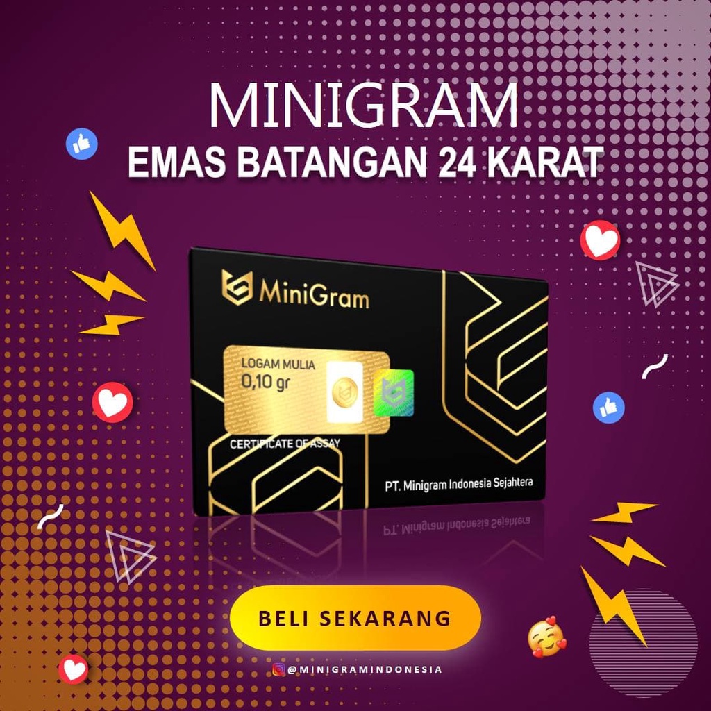 Logam Mulia Emas Minigram 0,1 Gram