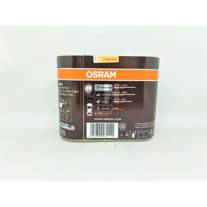 Lampu Mobil Osram Night Breaker Unlimited NBR HB3 60w ORIGINAL
