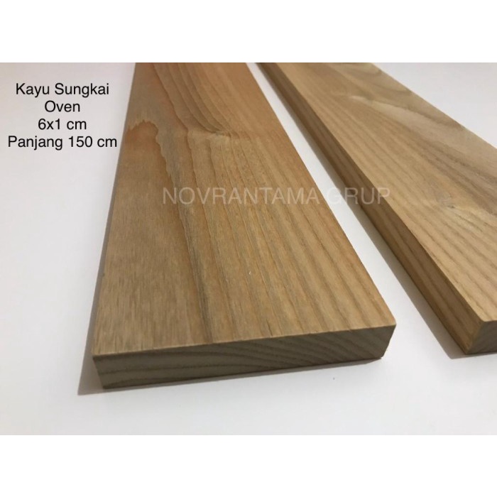 Papan Kayu Sungkai Oven 6x1cm, Panjang 150cm kayu sungkai