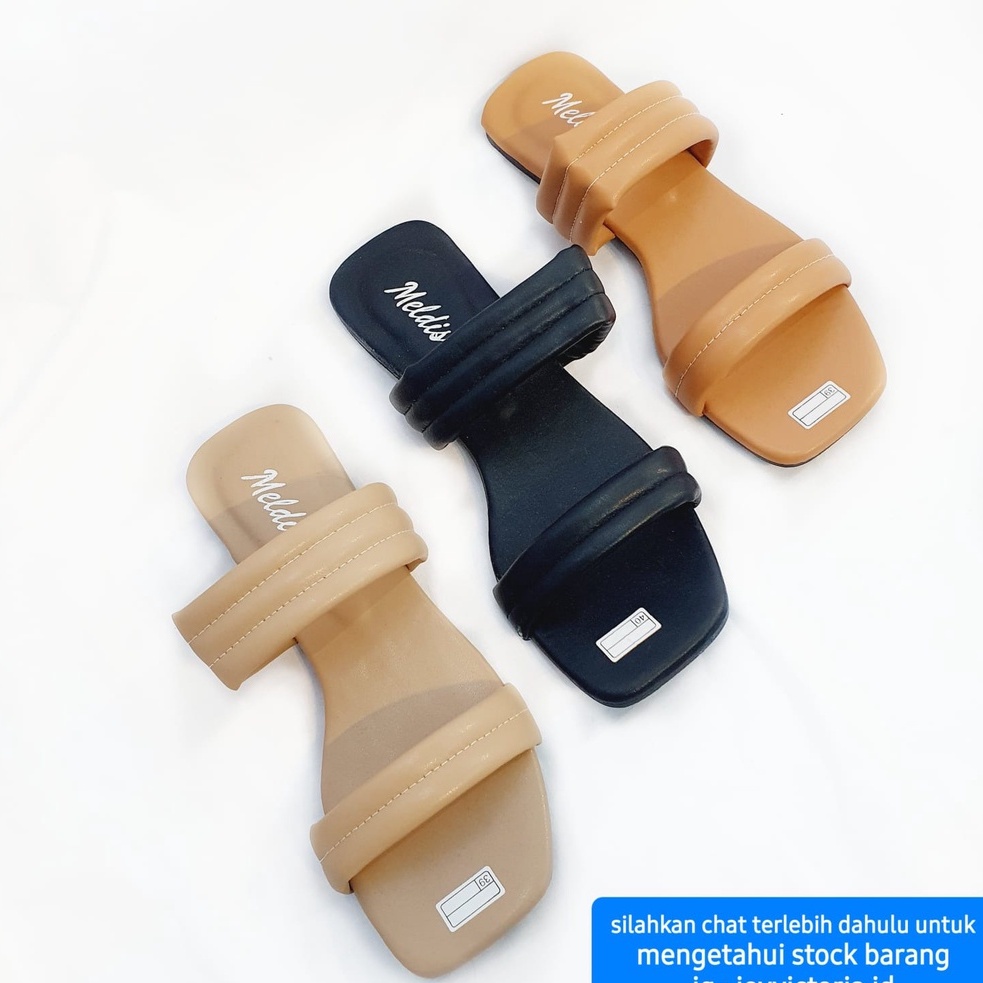 SANDAL FLAT SENDAL SLOP / SELOP WANITA POLOS MURAH FASHION