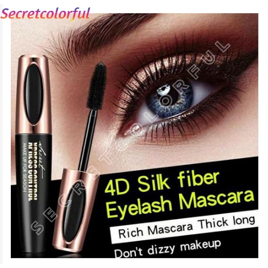 HENGFEI 4D Silk Fiber Eyelash Mascara Waterproof (Tutup Emas)