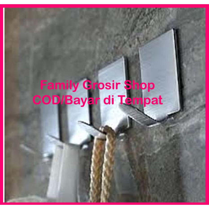 HOOK TEMPEL PERSEGI STAINLESS 3,5CMX4,1CM - CANTOLAN PENGAIT CANTELAN