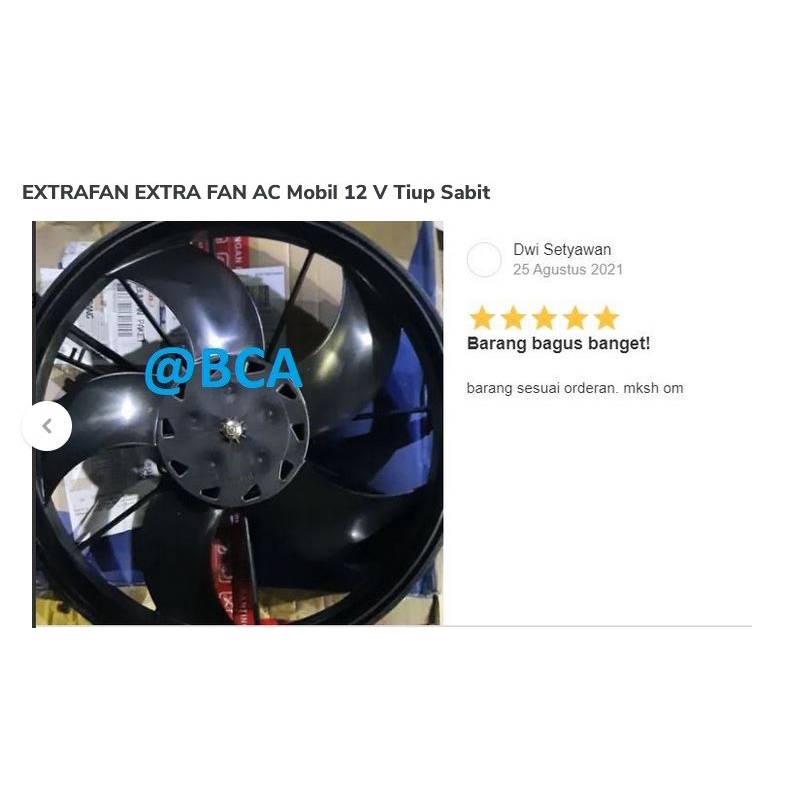 EXTRAFAN KIPAS TAMBAHAN AC Mobil 24 V Tiup Sabit 24 VOLT