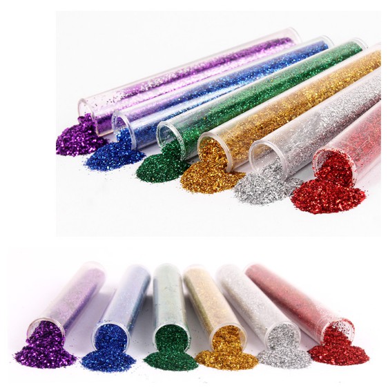 

Bubuk Glitter Warna Pasir Glitter 6 PCS by Go Green Shop 1219-817
