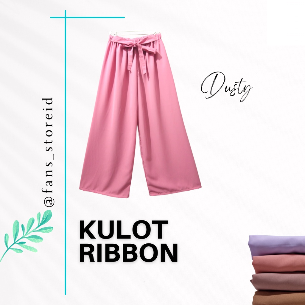 KULOT RIBBON TALI KASUAL KOREAN STYLE PREMIUM-Dusty