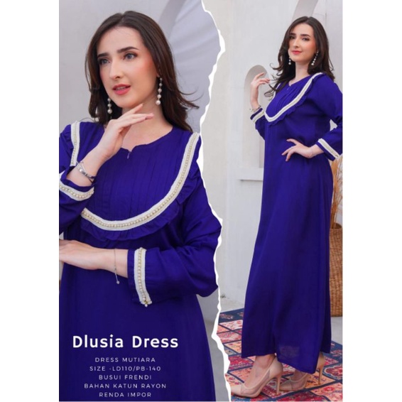 Daster Arab Dlusia MUTIARA Long Dress Rayon Super