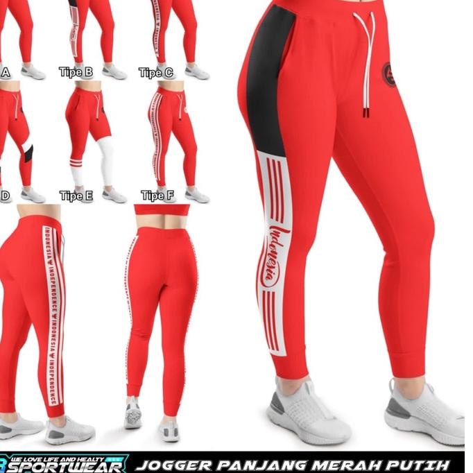 Menarik.. Jogger Pants Merah Putih AB Sportwear