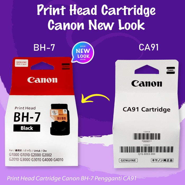 Print Head Cartridge Canon BH-7 BH7 Printer G1000 G2000 G3000- BLACK