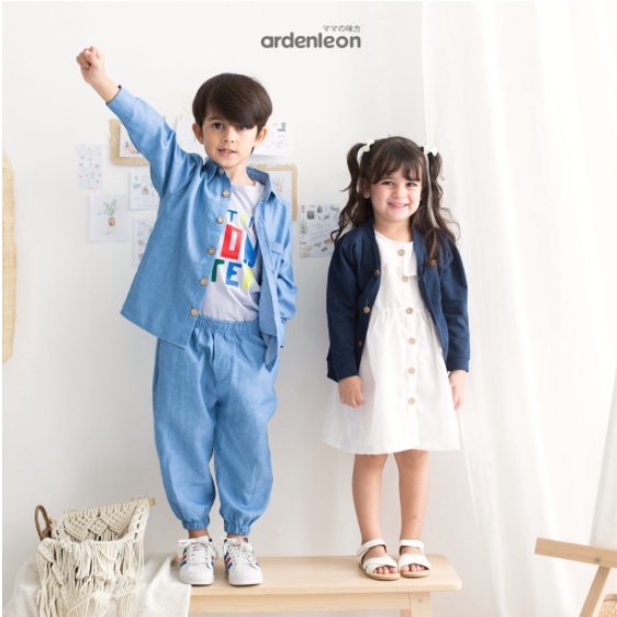 ARDENLEON 1-7 Yr Denim Long Sleeve Atasan Anak ( Kemeja Denim Panjang ) Arden Leon CBKS