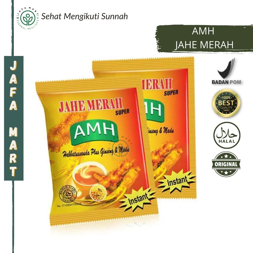 

AMH original Instant Jahe Merah Amanah Super (habbatussauda,gingseng dan madu) langsung diseduh