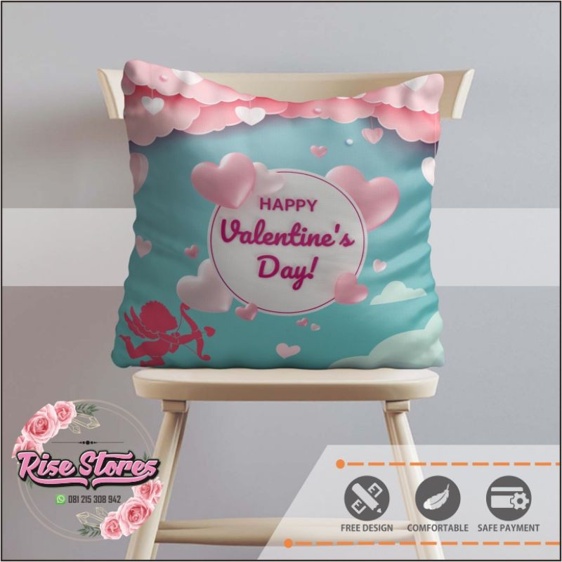Bantal custom foto / Bantal kado / Bantal wedding / bantal full print - bantal Valentine day 4