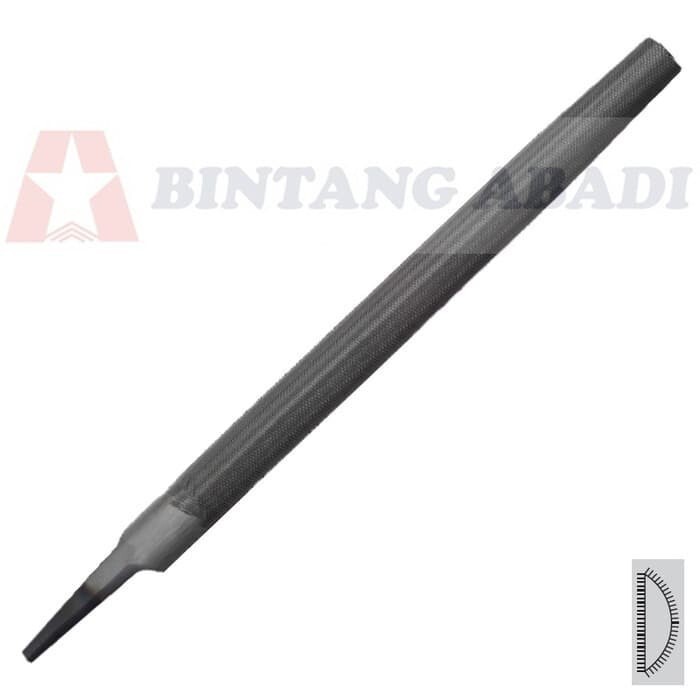 Unique Star Kikir Besi 1/2 Bulat 6" (150 mm) / Half Round Files HRB06