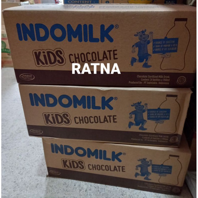 

INDOMILK SUSU UHT STERIL COKELAT BOTOL 190ml 1 Dus Isi 24 Botol1