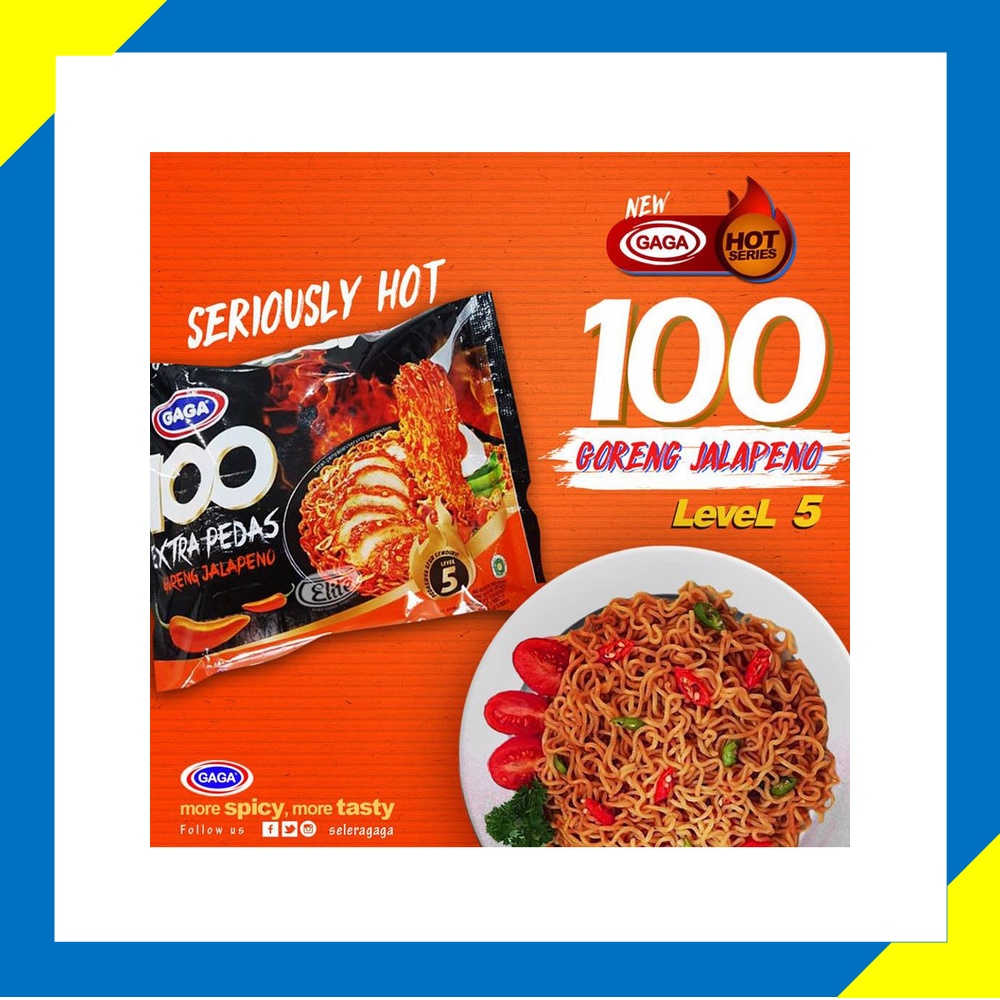 Mie Gaga 100 Extra Pedas Mie Goreng Jalapeno Level 5