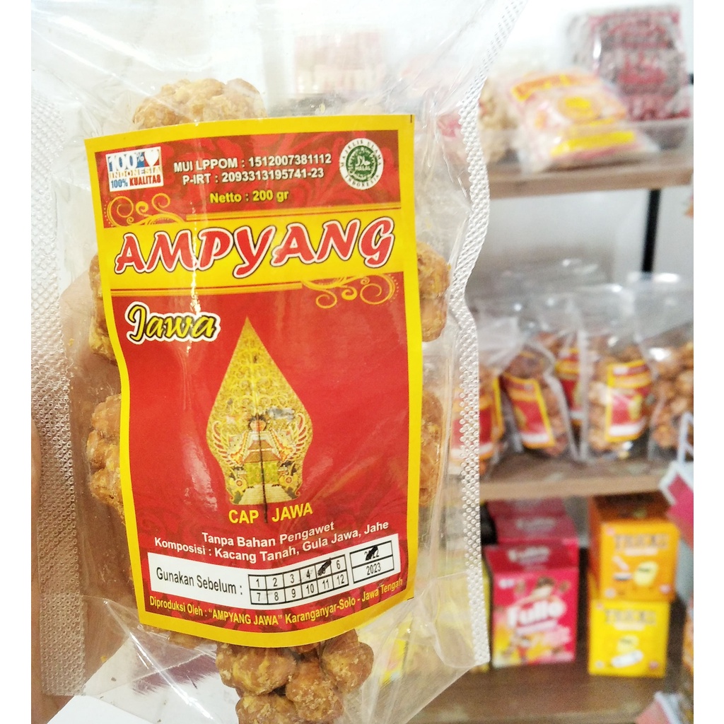 

Ampyang Kacang AMPYANG JAHE KACANG AMPYANG KACANG GULA JAWA AMPYANG GULA MERK CAP JAWA AMPYANG BULAT 200 GRAM