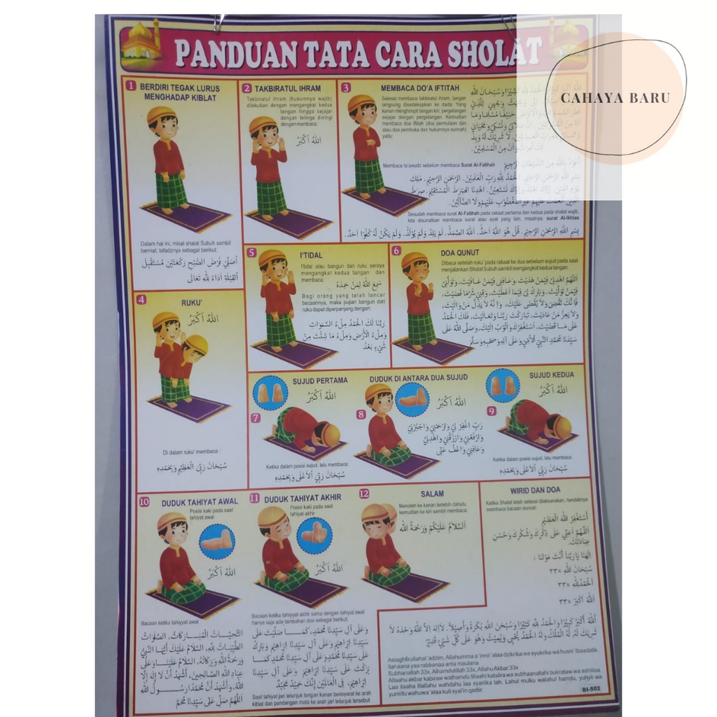 

Poster Edukasi Anak Islami Panduan Tata Cara Sholat Pria