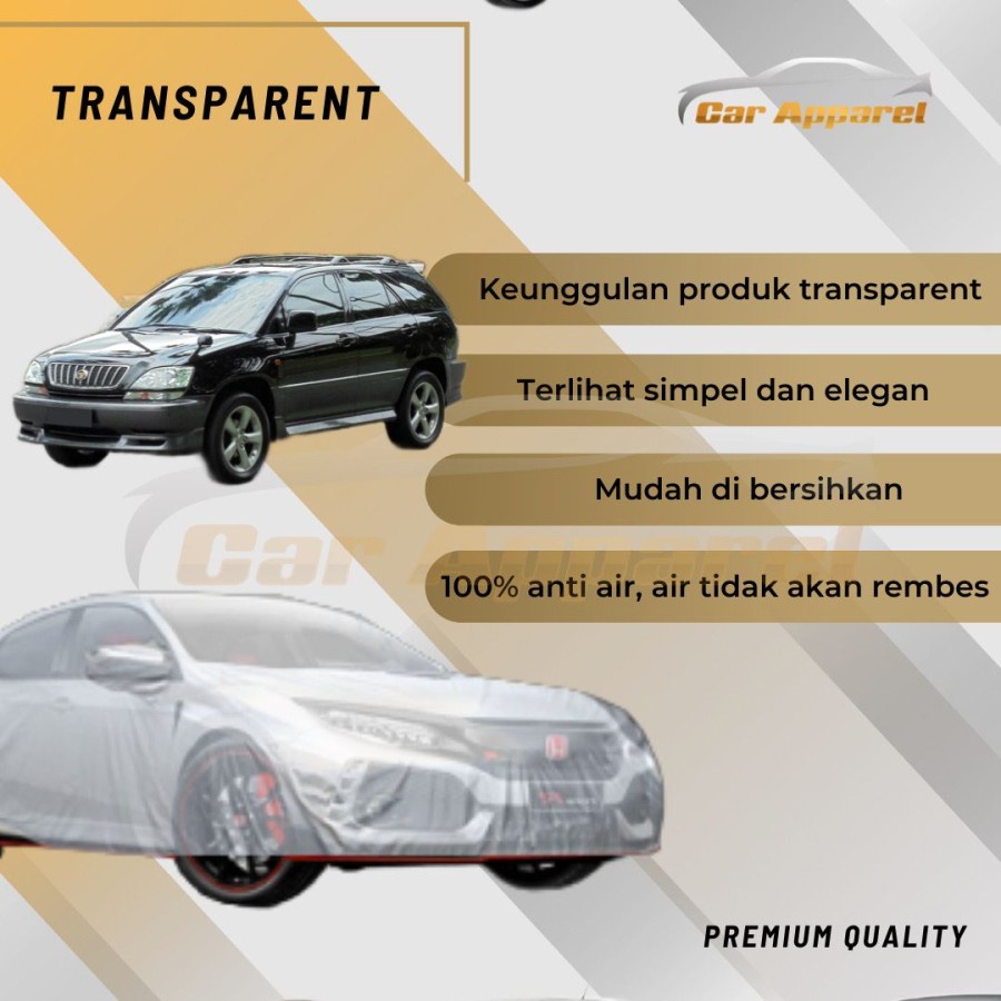 Cover Mobil Harrier Gen1 1998-2003 Transparan Sarung Mobil Harrier