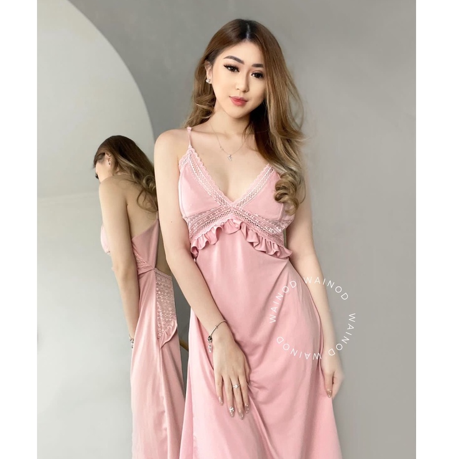 GWENETH sexy lingerie dress satin dan spandeks S-XL - WAINODSHOP