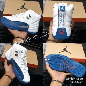 Nike Air Jordan 12 French blue   Gym Red Bagus
