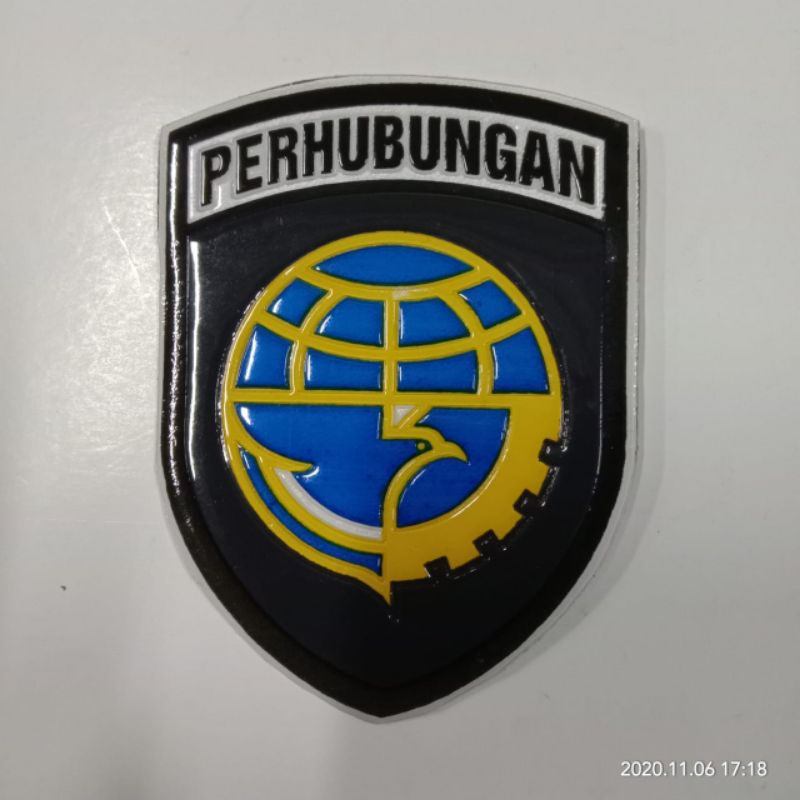 Stiker Embos Besar Perhubungan dasar Hitam | Stiker motor Dishub | Stiker Mobil Bola dunia Dishub