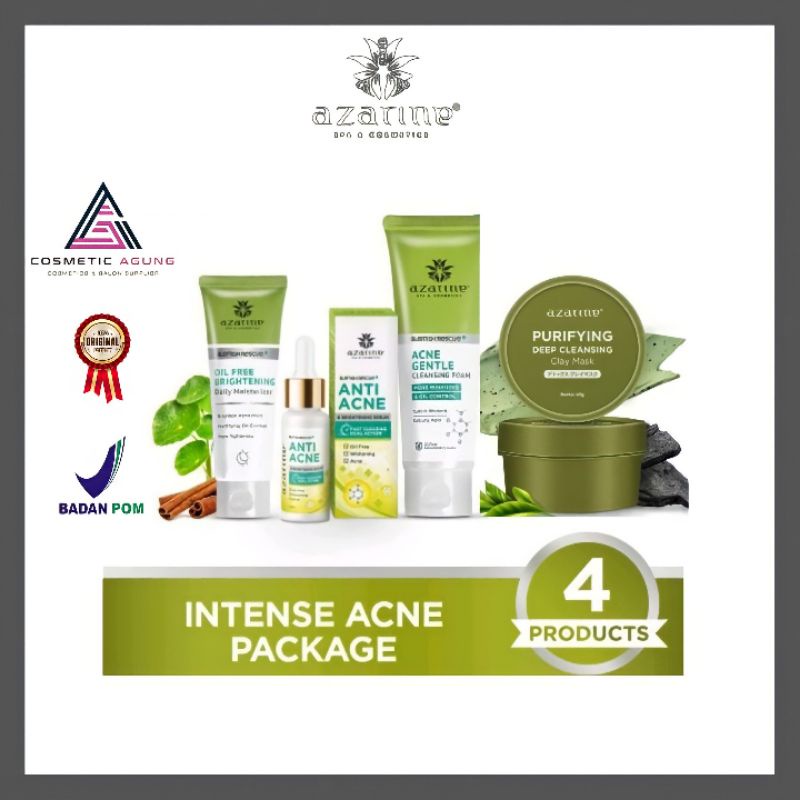 Azarine Anti Acne Series Paket Lengkap 4in1