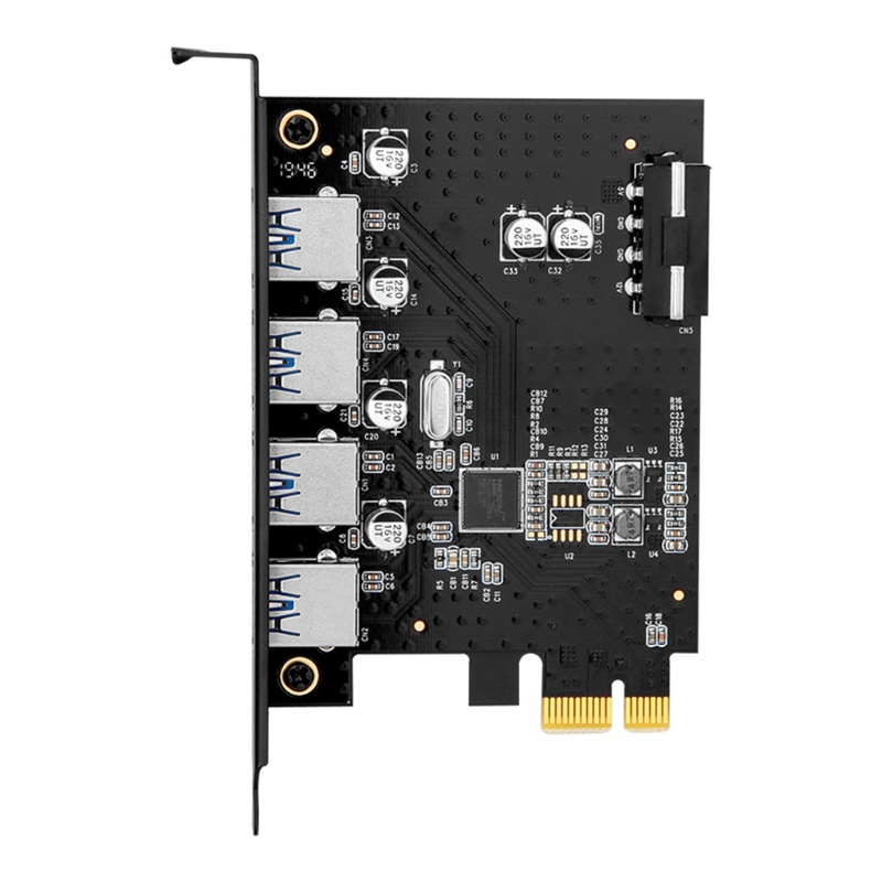 Btsg 4port USB 3.0 PCI-e Kartu Ekspansi PCI Untuk Express PCIe Ke USB 3.0 Hub Adapter