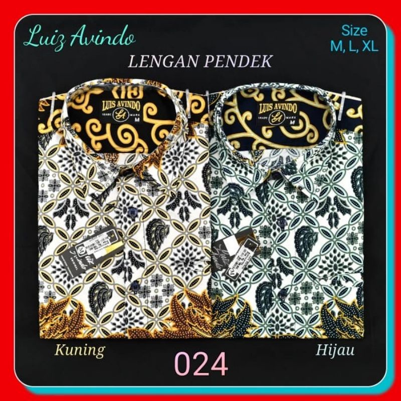 Kemeja Batik Pria Lengan Pendek Luiz Avindo 024
