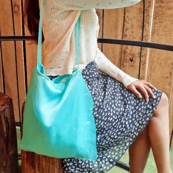 Totebag Handmade Satin Organza Polos Lucu Glossy Murah Kualitas Bagus High Quality | Camaka Tosca