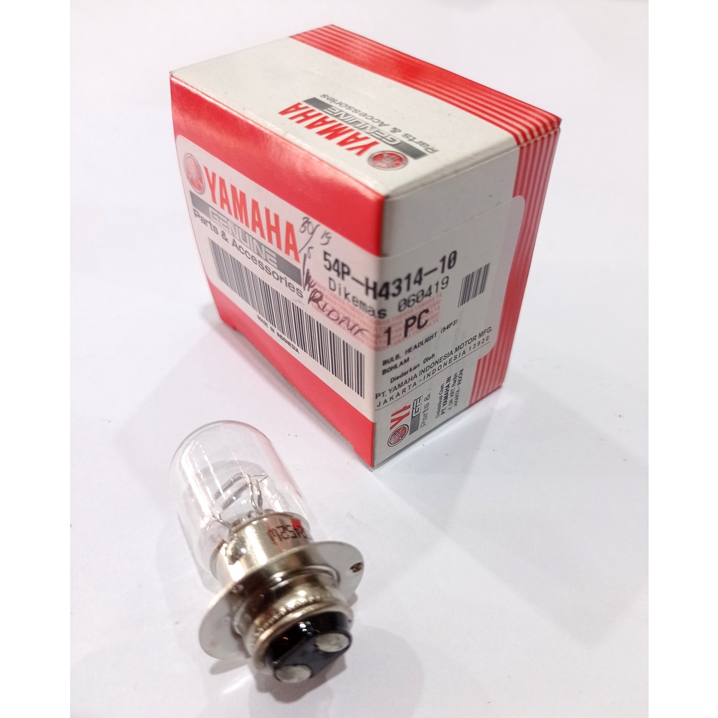 BOHLAM YAMAHA MIO /BULB, HEADLIGHT LAMPU DEPAN ORI (54PH431410)